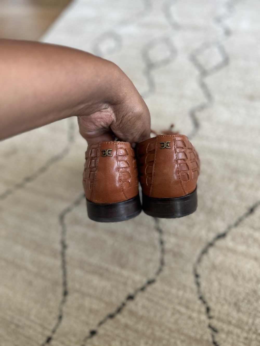 Sam Edelman Rishel Cognac Tan Leather Loafers Sz 9 - Picture 5 of 6